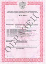 Пример лицензии МЧС